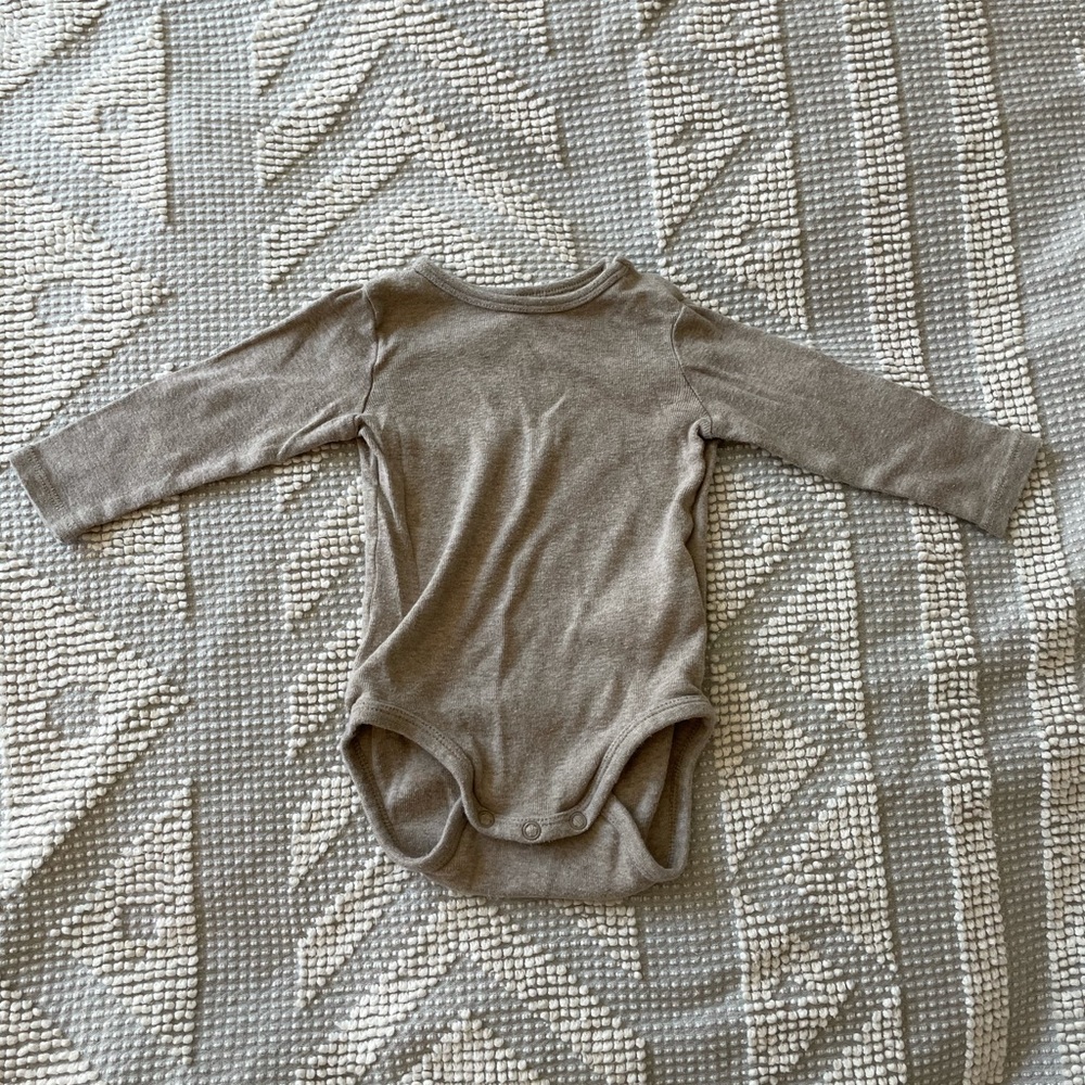 H&M Beige Onesie Organic Cotton